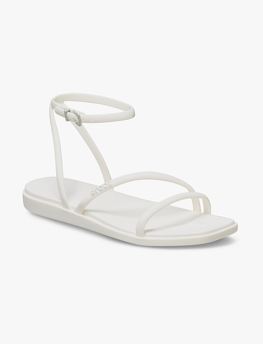 Crocs Miami Ankle Strap Sanda l -  סנדלי קרוקס מיאמי עם רצועת קרסול לנשים בצבע לבן גיר