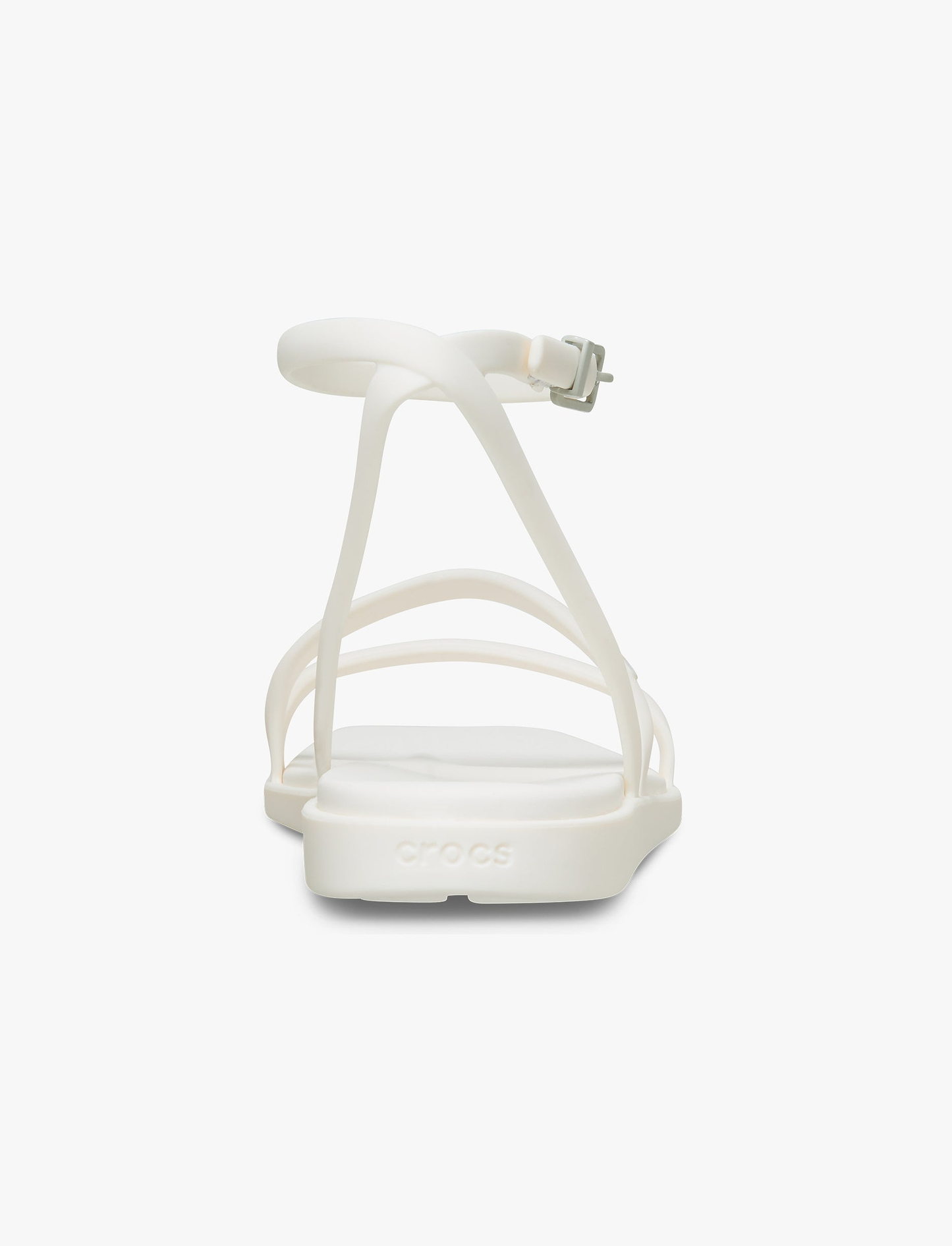 Crocs Miami Ankle Strap Sanda l -  סנדלי קרוקס מיאמי עם רצועת קרסול לנשים בצבע לבן גיר