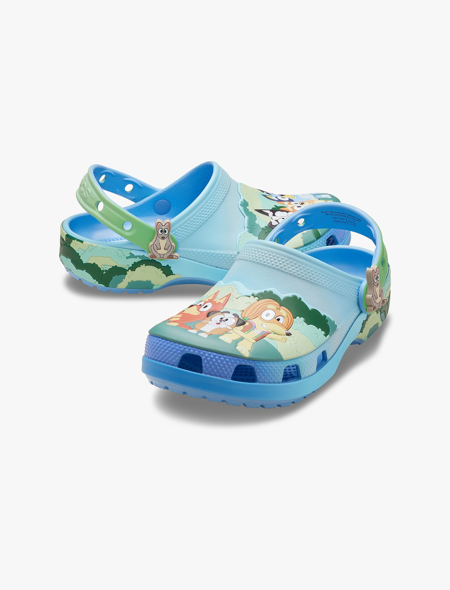 Toddler Bluey Best Buddies Classic Clog - כפכפי קרוקס בלואי וחברים לילדים בצבע כחול