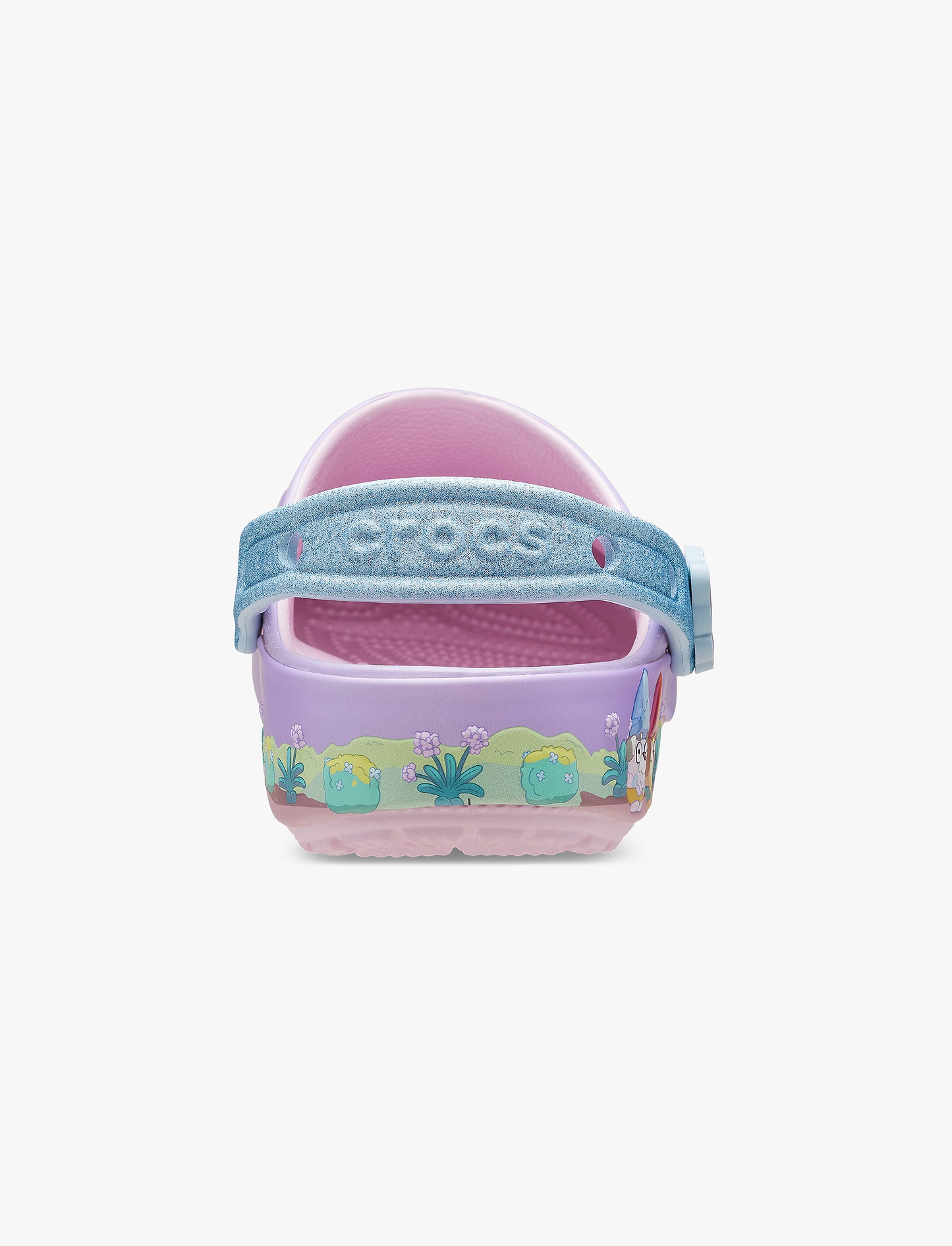 Toddler Bluey Friends Forever Classic Clog - כפכפי קרוקס בלואי חברים לנצח לילדים בצבע סגול