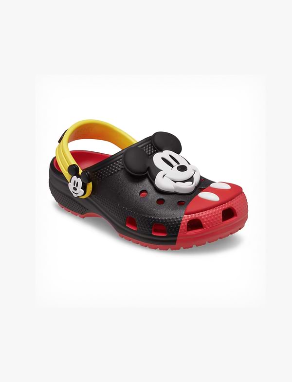 Crocs Mickey Mouse Classic Clog T- כפכפי קלוג קרוקס מיקי מאוס לילדים מידות קטנות בצבע שחור/אדום