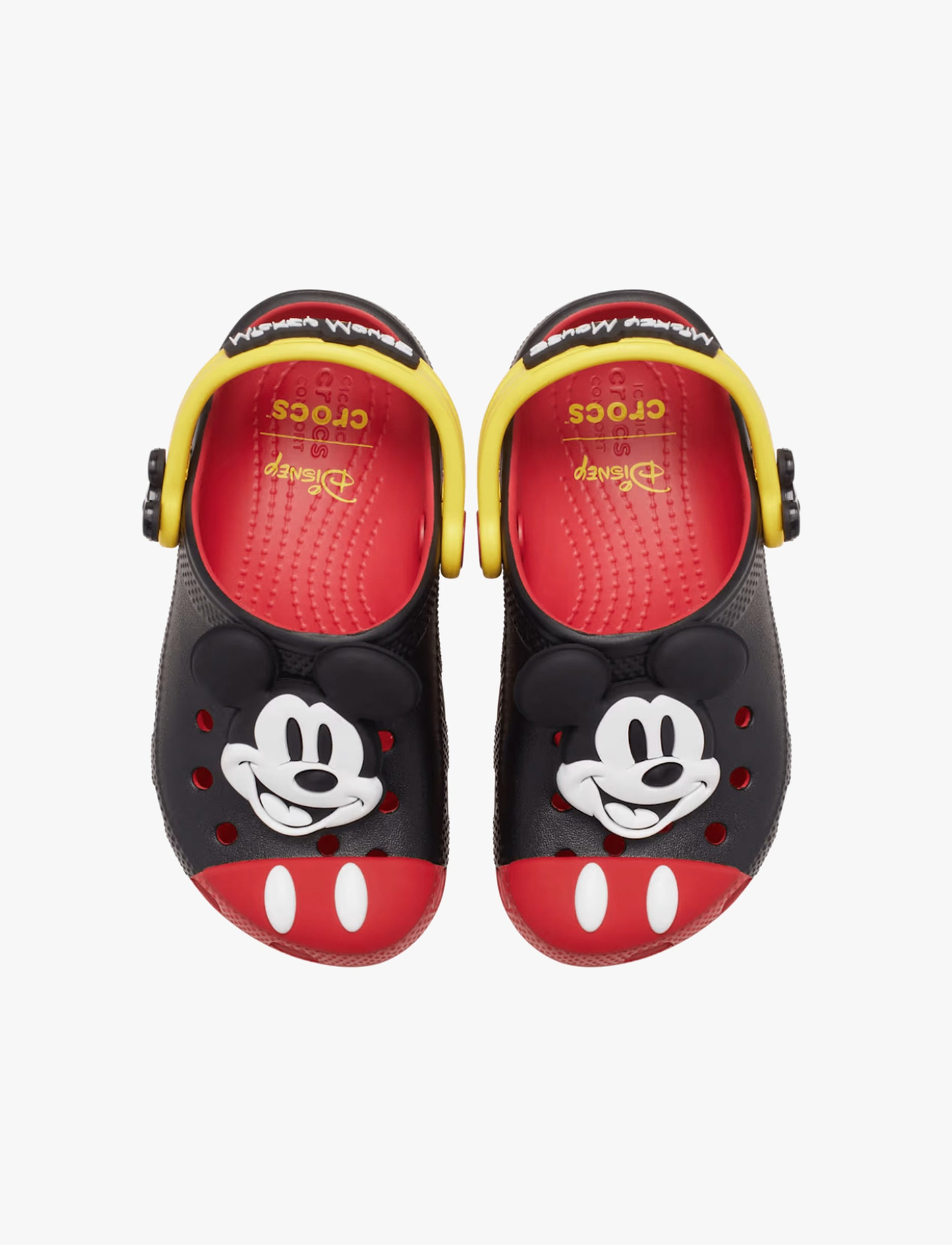 Crocs Mickey Mouse Classic Clog T- כפכפי קלוג קרוקס מיקי מאוס לילדים מידות קטנות בצבע שחור/אדום