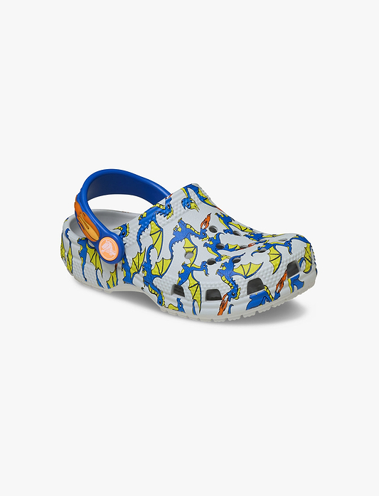 Crocs Toddler Classic Dragon Graphic Clog - כפכפי קרוקס דרקון לילדים מידות קטנות