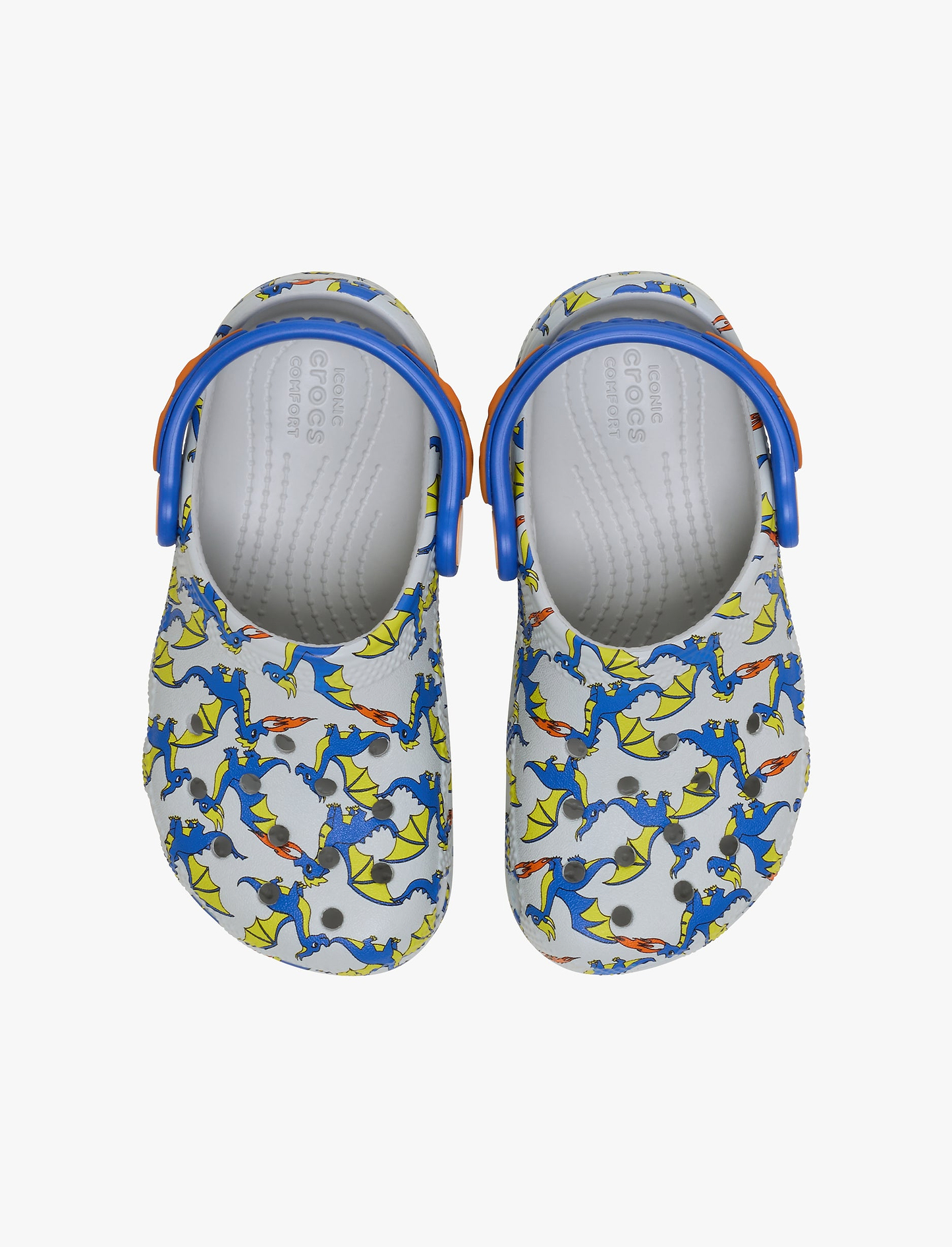 Crocs Toddler Classic Dragon Graphic Clog - כפכפי קרוקס דרקון לילדים מידות קטנות