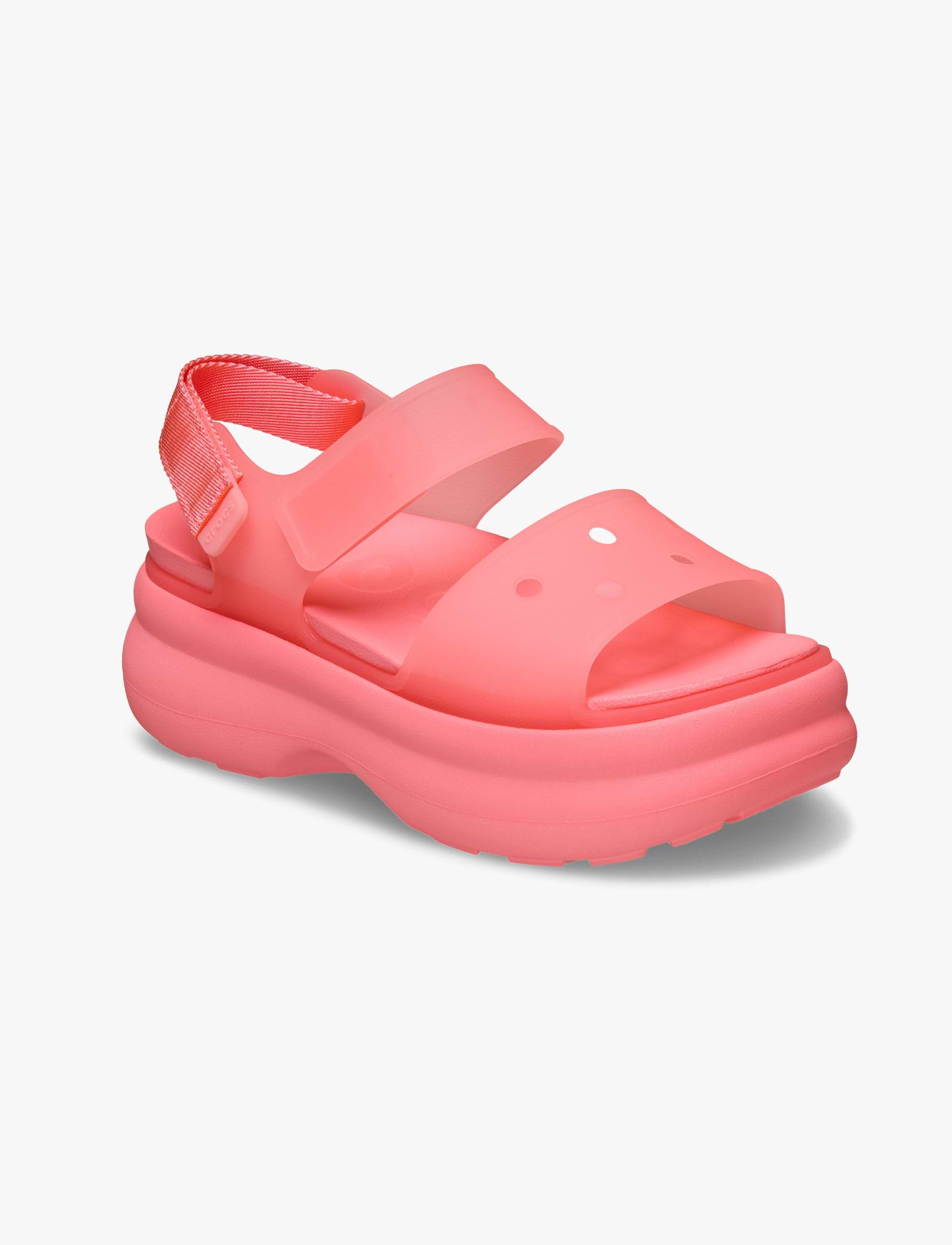 Crocs Soho Frosted Y Strap Sandal - סנדלי פלטפורמה קרוקס לנשים בצבע גויאבה