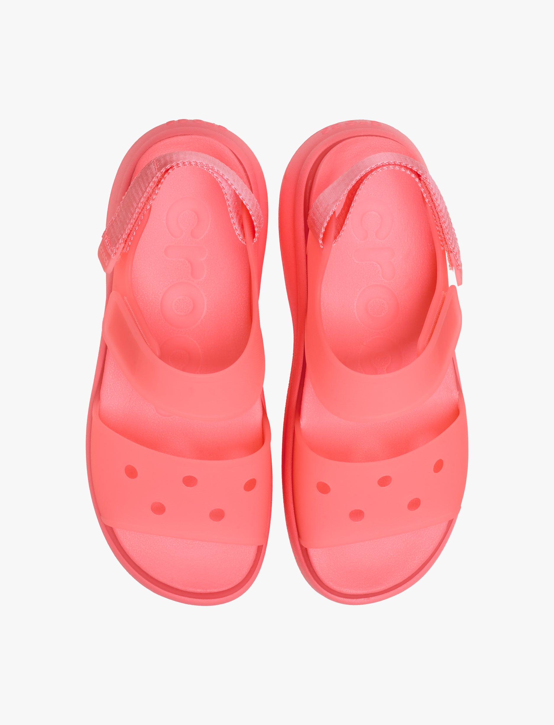 Crocs Soho Frosted Y Strap Sandal - סנדלי פלטפורמה קרוקס לנשים בצבע גויאבה