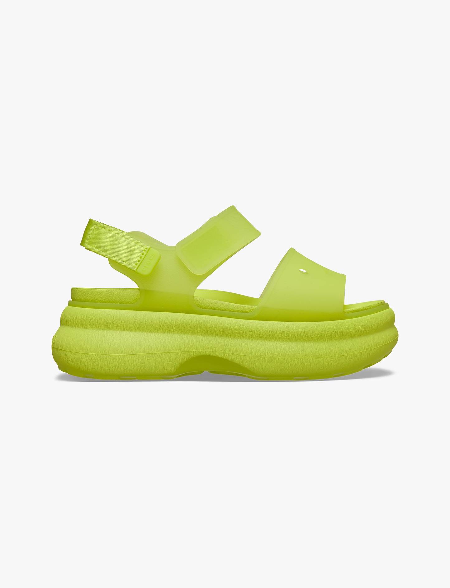 Crocs Soho Frosted Y Strap Sandal - סנדלי פלטפורמה קרוקס לנשים בצבע צהוב זרחני