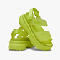 Crocs Soho Frosted Y Strap Sandal - סנדלי פלטפורמה קרוקס לנשים בצבע צהוב זרחני