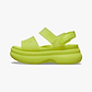 Crocs Soho Frosted Y Strap Sandal - סנדלי פלטפורמה קרוקס לנשים בצבע צהוב זרחני