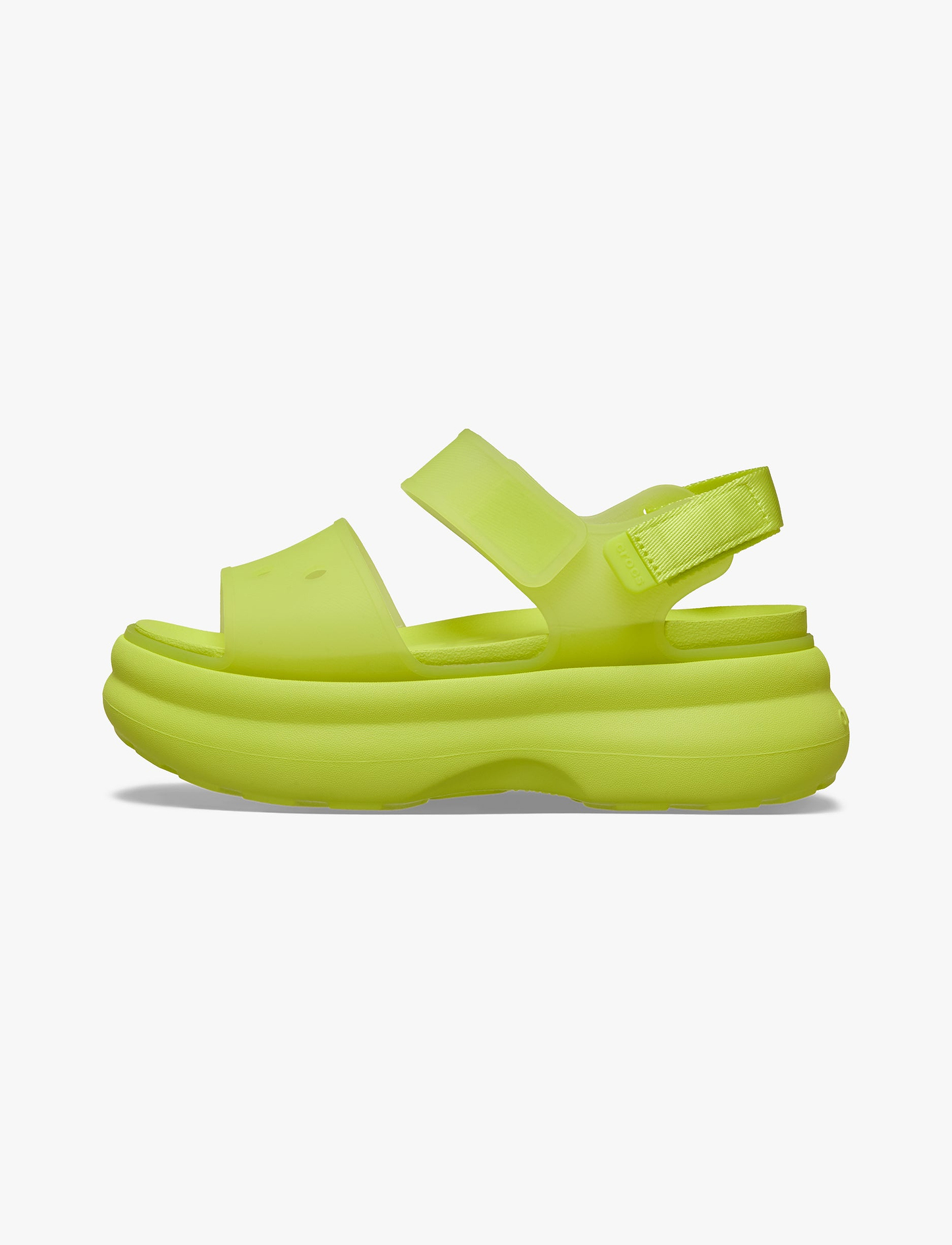 Crocs Soho Frosted Y Strap Sandal - סנדלי פלטפורמה קרוקס לנשים בצבע צהוב זרחני