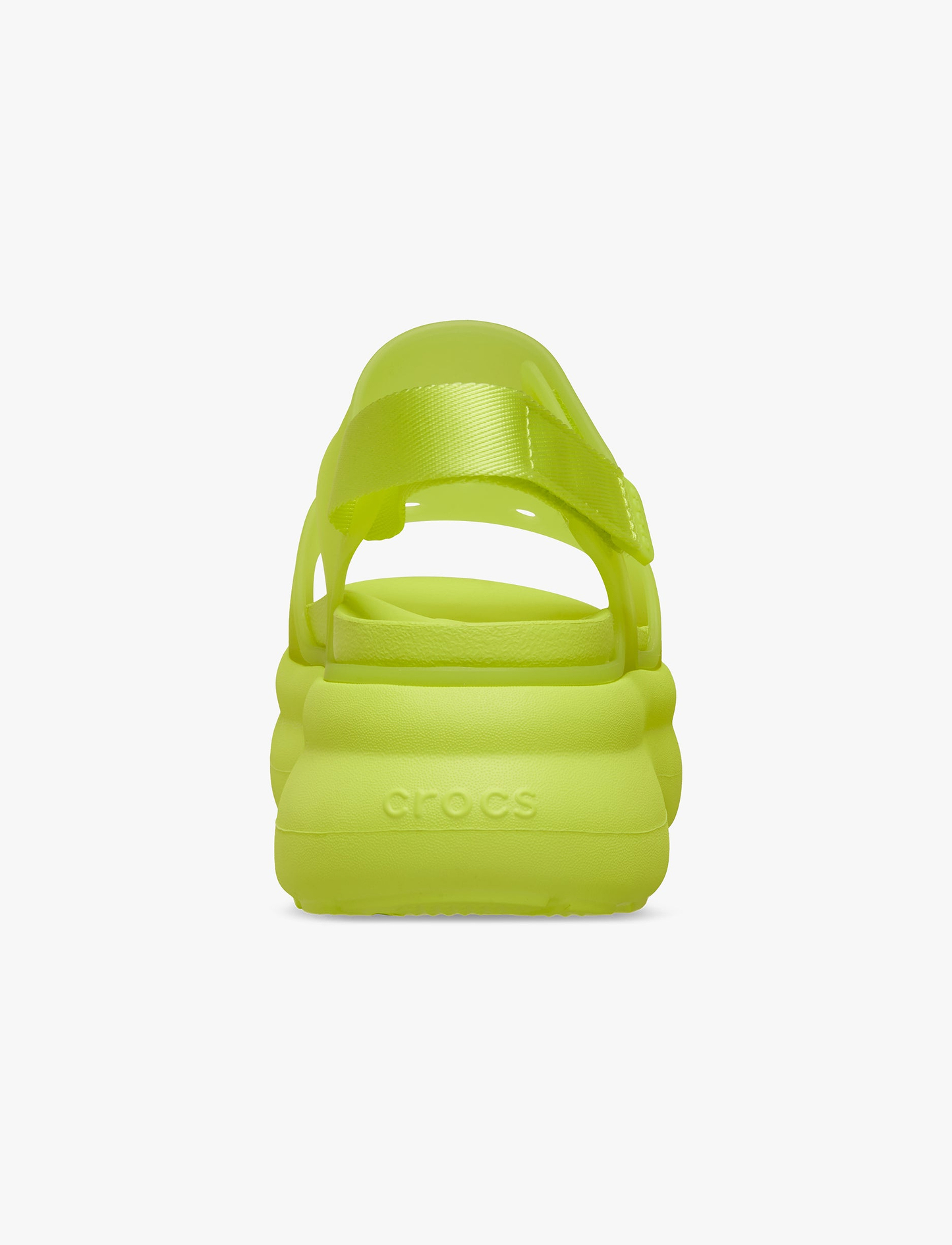 Crocs Soho Frosted Y Strap Sandal - סנדלי פלטפורמה קרוקס לנשים בצבע צהוב זרחני