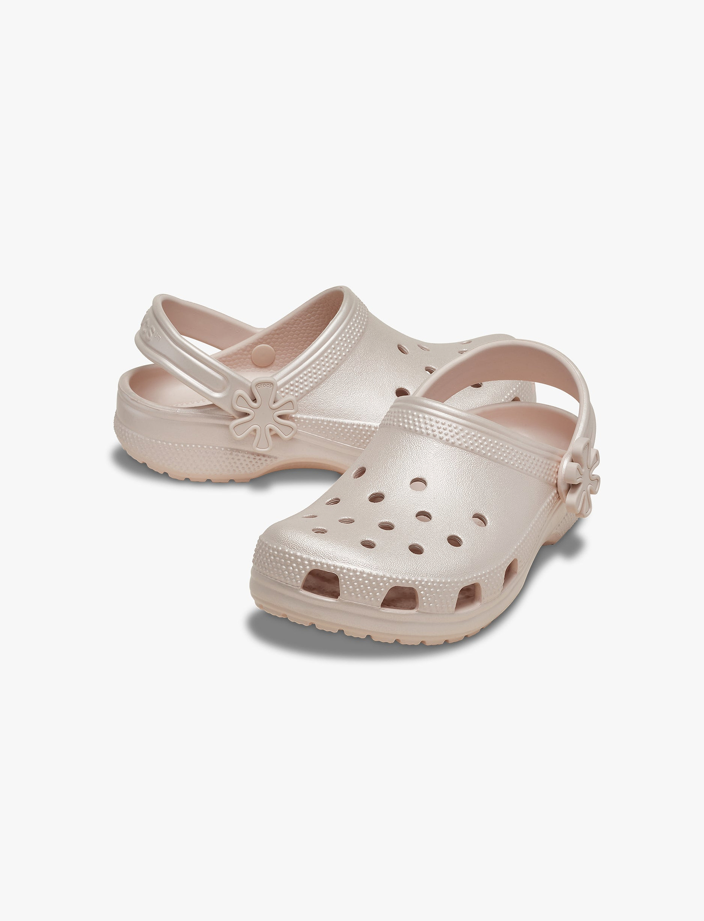 Crocs Kids' Classic Pearl Shine Clog - כפכפי קרוקס פנינה לילדים בצבע קוורץ