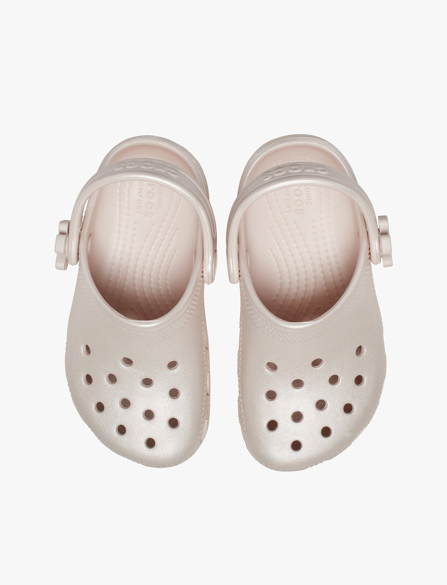 Crocs Kids' Classic Pearl Shine Clog - כפכפי קרוקס פנינה לילדים בצבע קוורץ