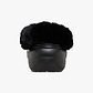 Crocs Classic Platform Fuzz Lined Clog - כפכפי קרוקס פלטפורמה פרוותיים לנשים בצבע שחור