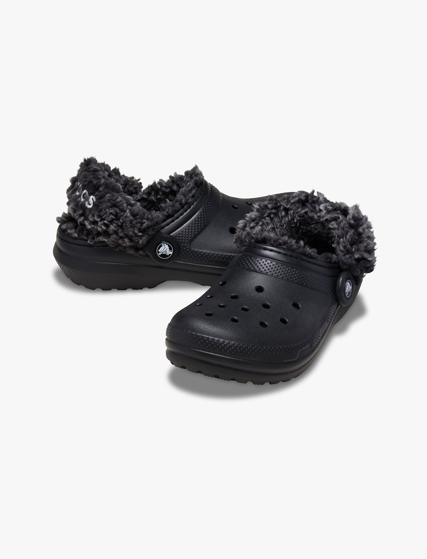 Crocs Classic Fleece Lined Clog K - כפכפי קלוג קרוקס פרוותיים בצבע שחור