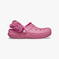 Crocs Classic Fleece Lined Clog K - כפכפי קלוג קרוקס פרוותיים בצבע ורוד