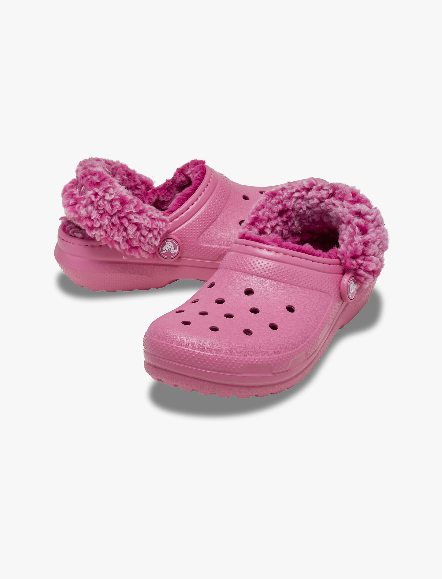 Crocs Classic Fleece Lined Clog K - כפכפי קלוג קרוקס פרוותיים בצבע ורוד