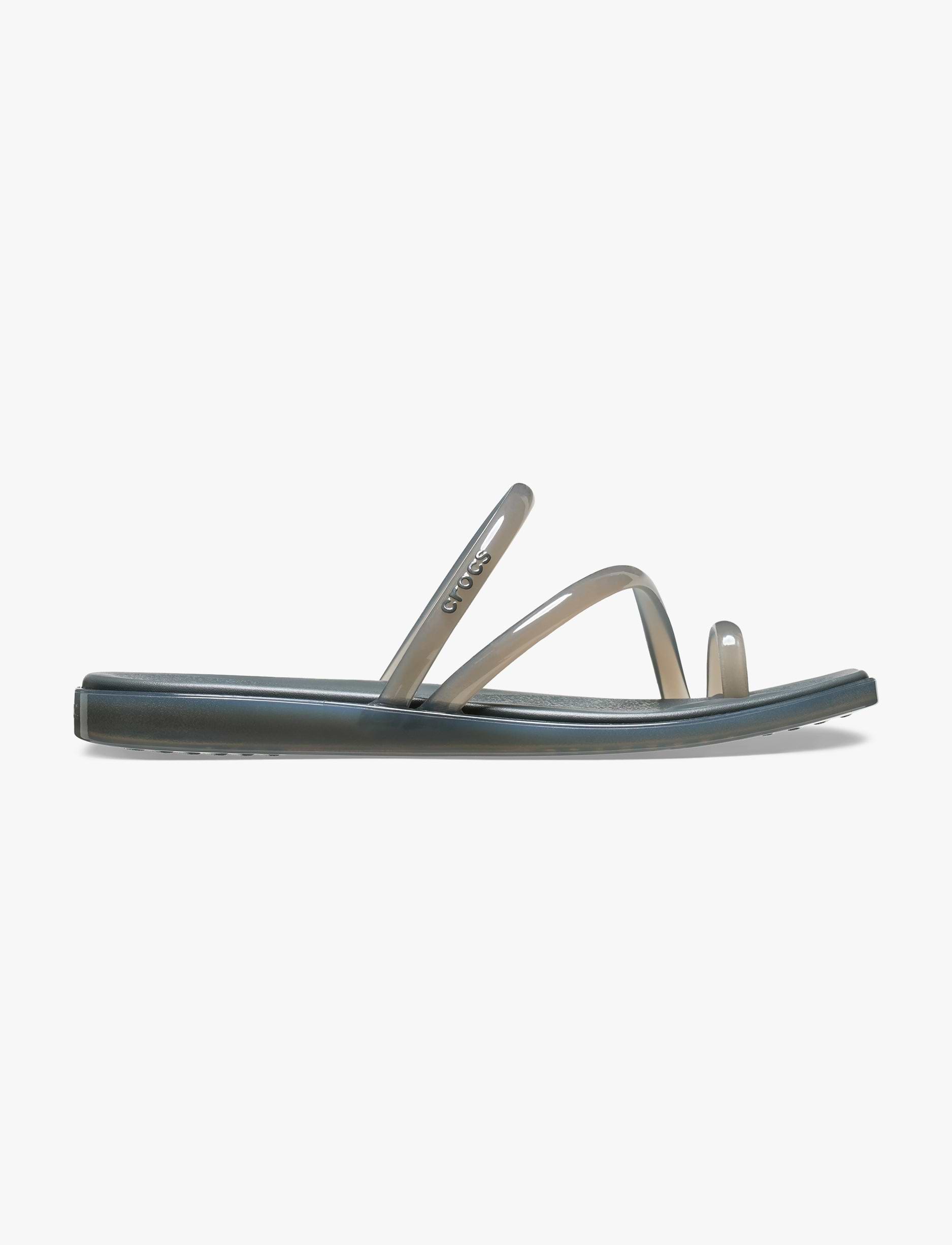 Crocs Miami Jelly Toe Loop Sandal - סנדלי קרוקס מיאמי לנשים בצבע קרבון ג'לי