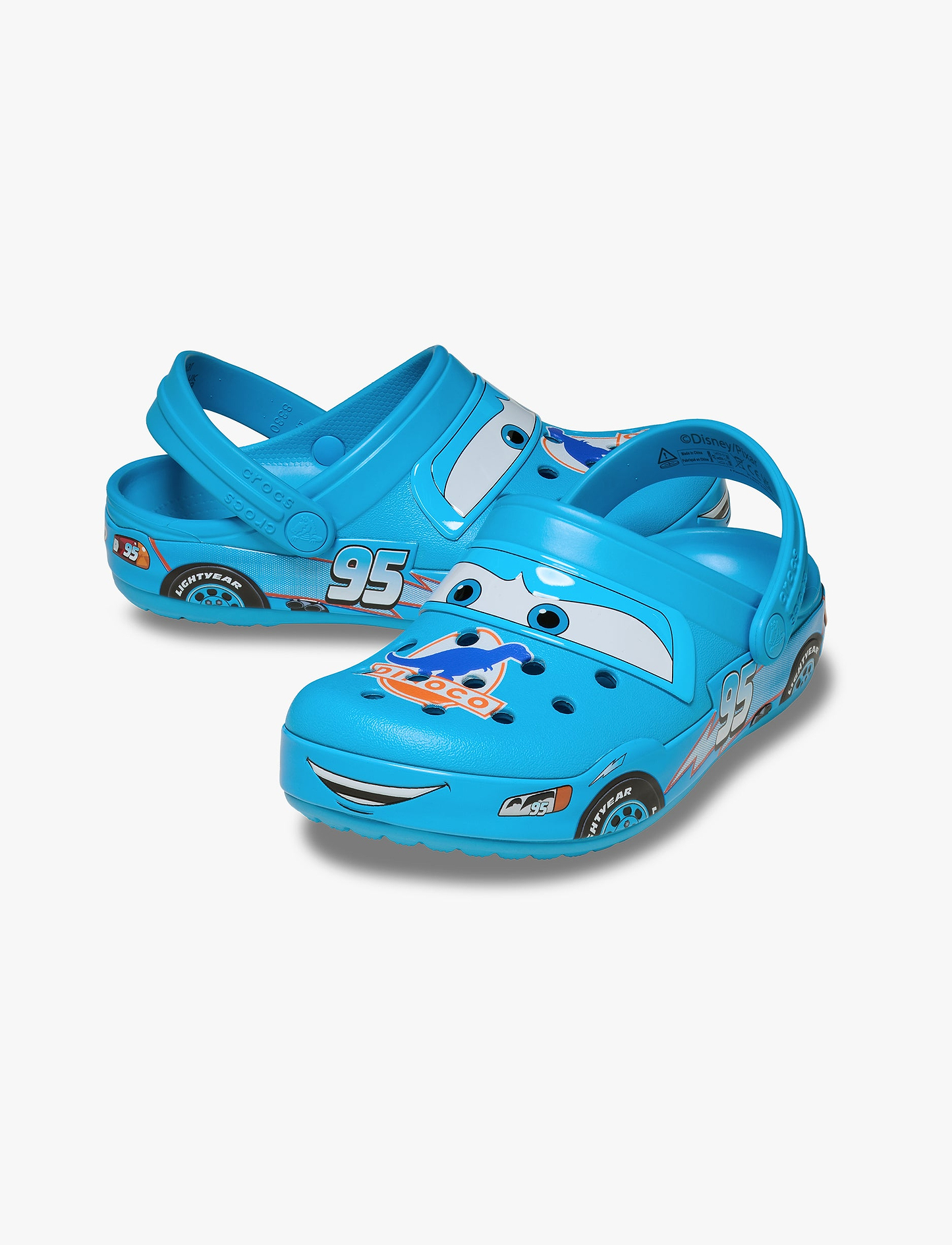 Crocs Kids Disney and Pixar's Lightning McQueen Dinoco Crocband Clog - כפכפי קרוקס ספידי מקווין דינוקו לילדים