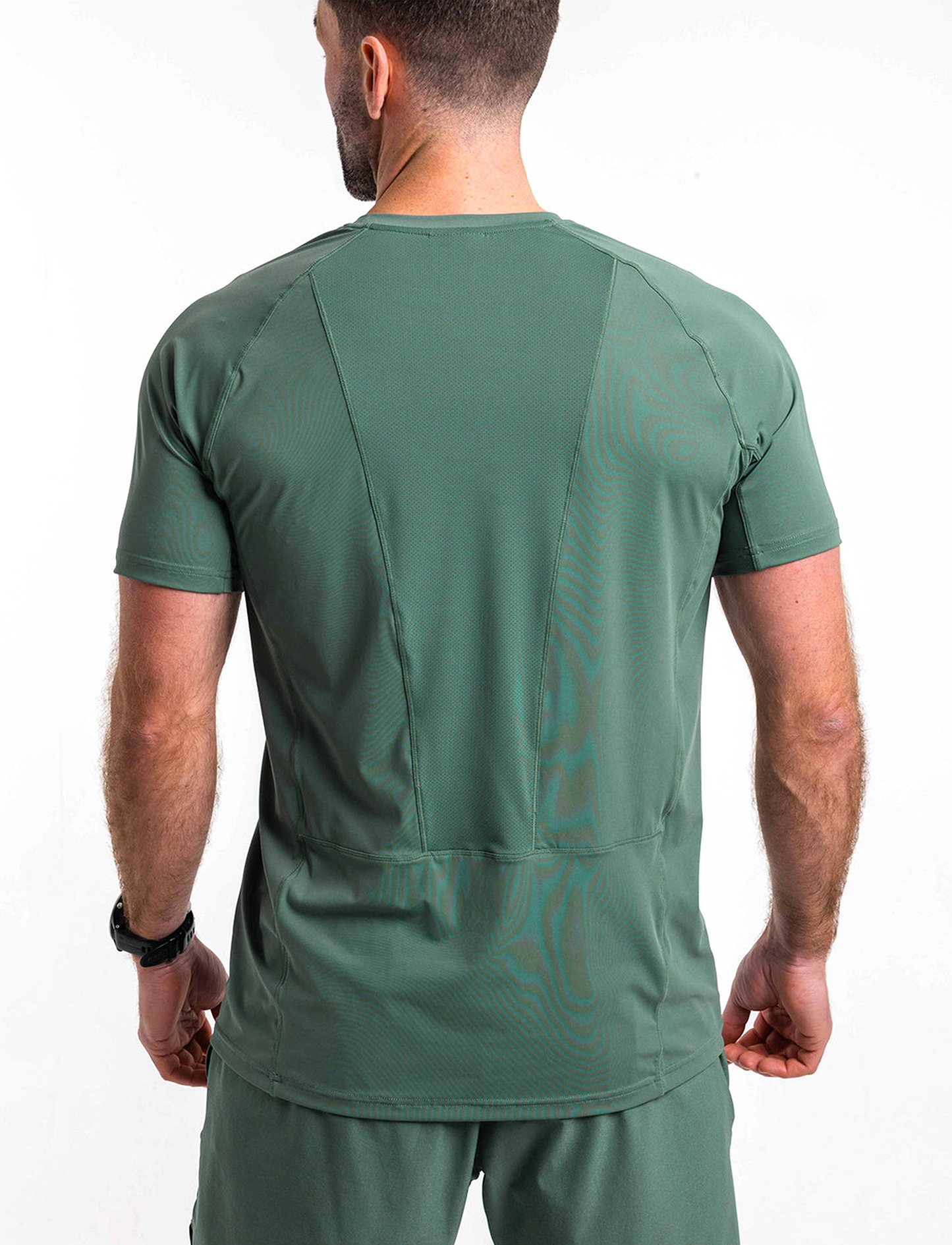 Built For Athletes Mens Hybrid Training T-Shirt - חולצת אימון לגברים בצבע ירוק שטיפה