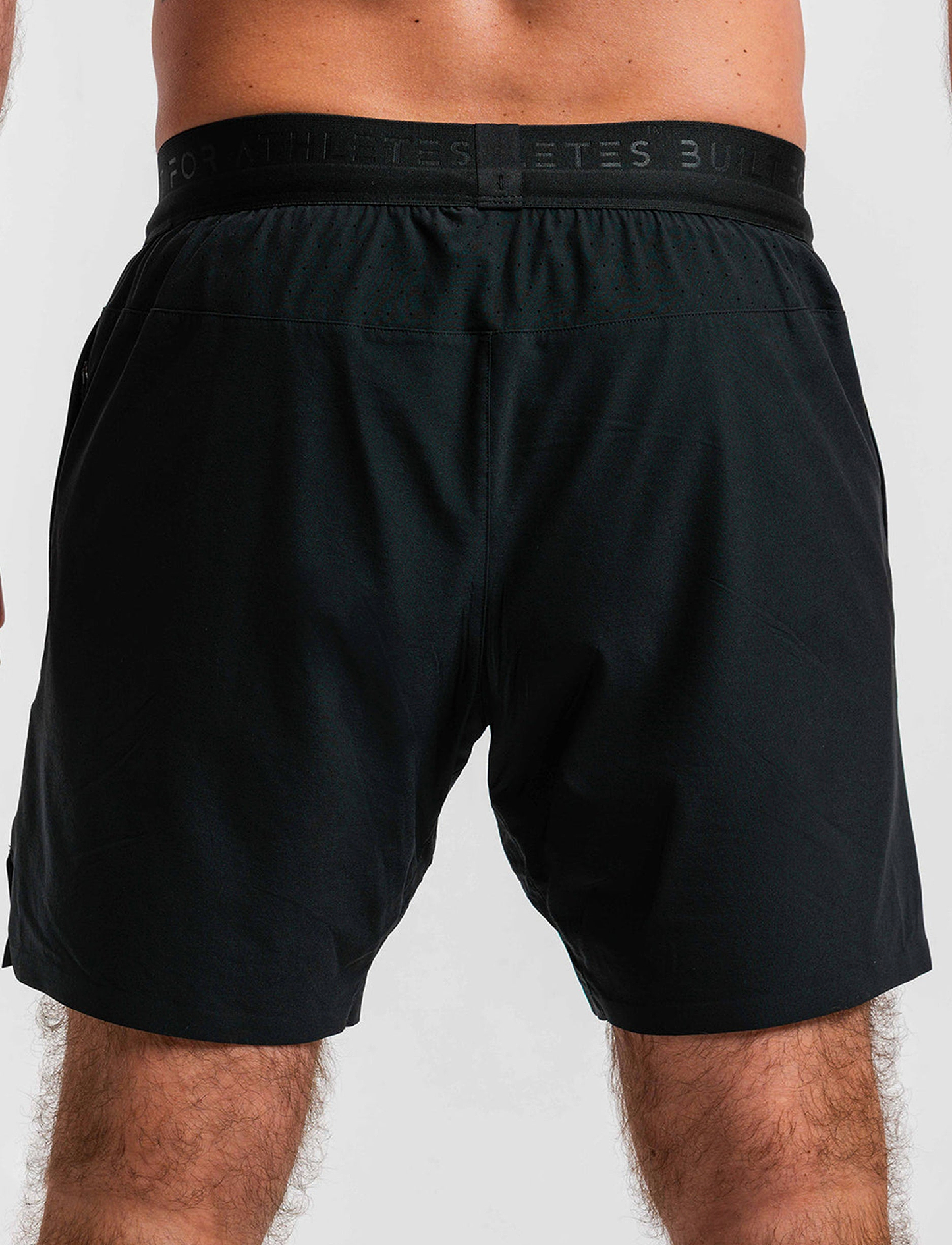 Built For Athletes Mens Hybrid Training 2 in 1 Short - מכנסי אימון 2-ב-1 לגברים בצבע שחור