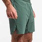 Built For Athletes Mens Hybrid Training 2 in 1 Short - מכנסי אימון 2-ב-1 לגברים בצבע ירוק שטיפה