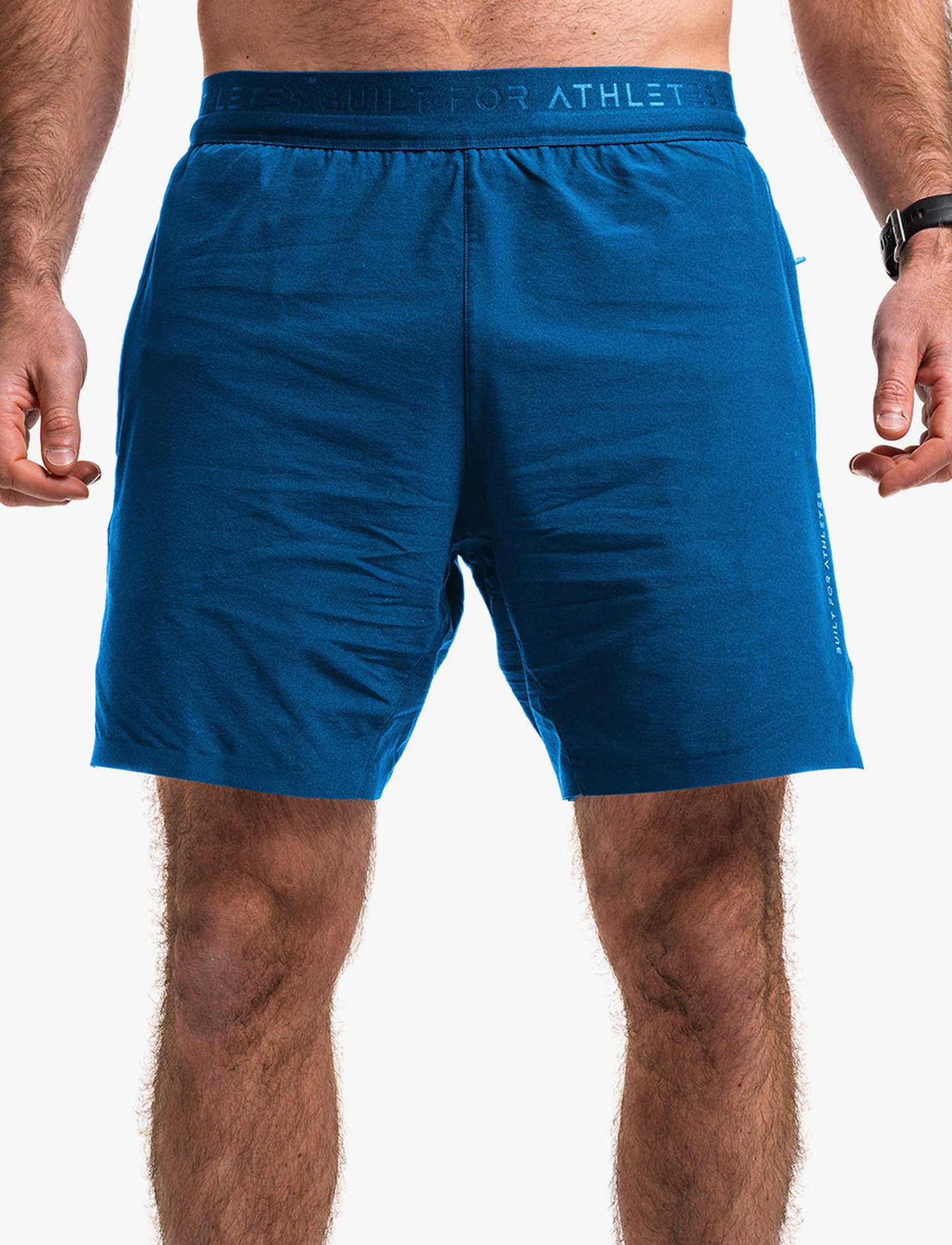 Built For Athletes Mens Hybrid Training 2 in 1 Short - מכנסי אימון 2-ב-1 לגברים בצבע כחול מלכותי