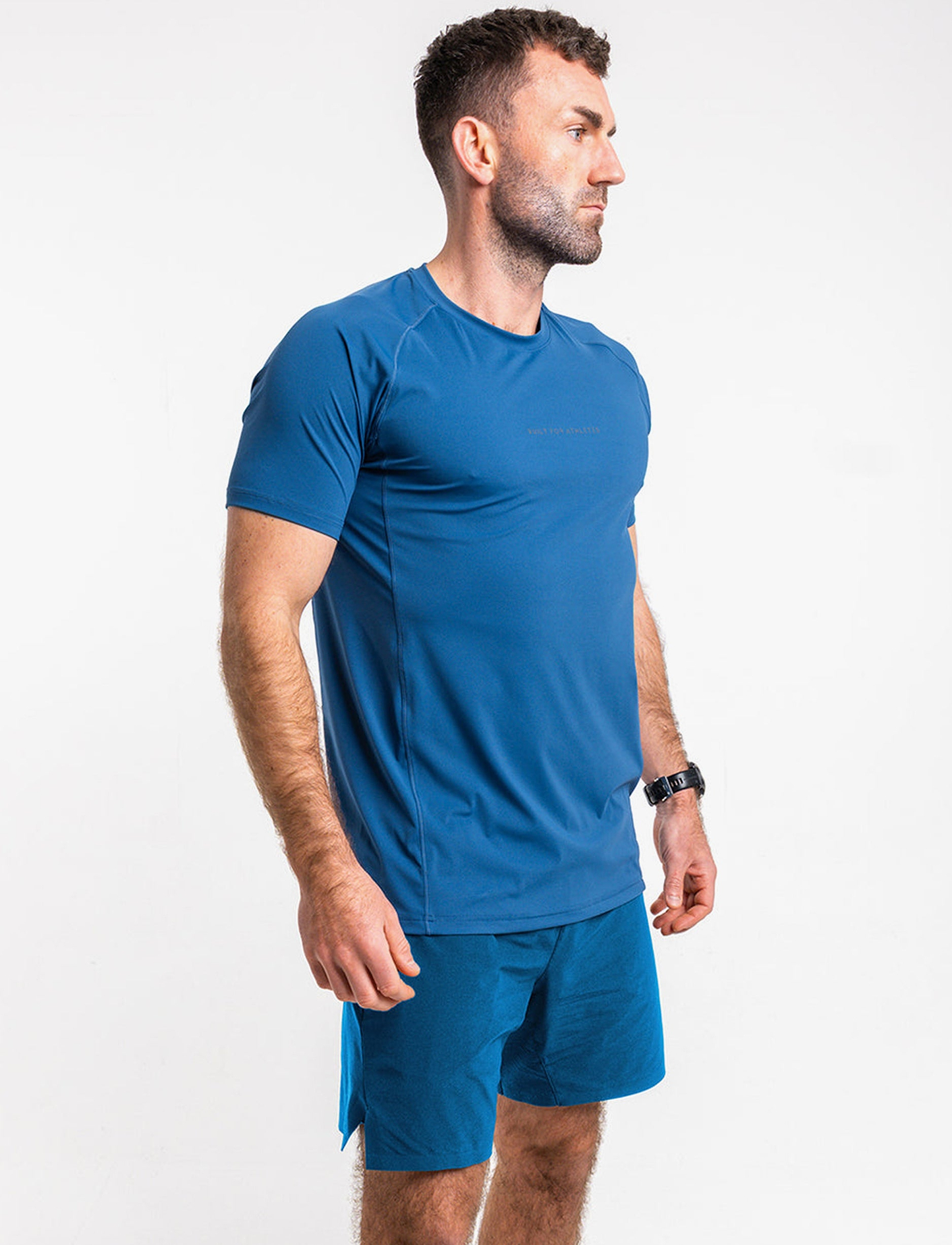 Built For Athletes Mens Hybrid Training 2 in 1 Short - מכנסי אימון 2-ב-1 לגברים בצבע כחול מלכותי