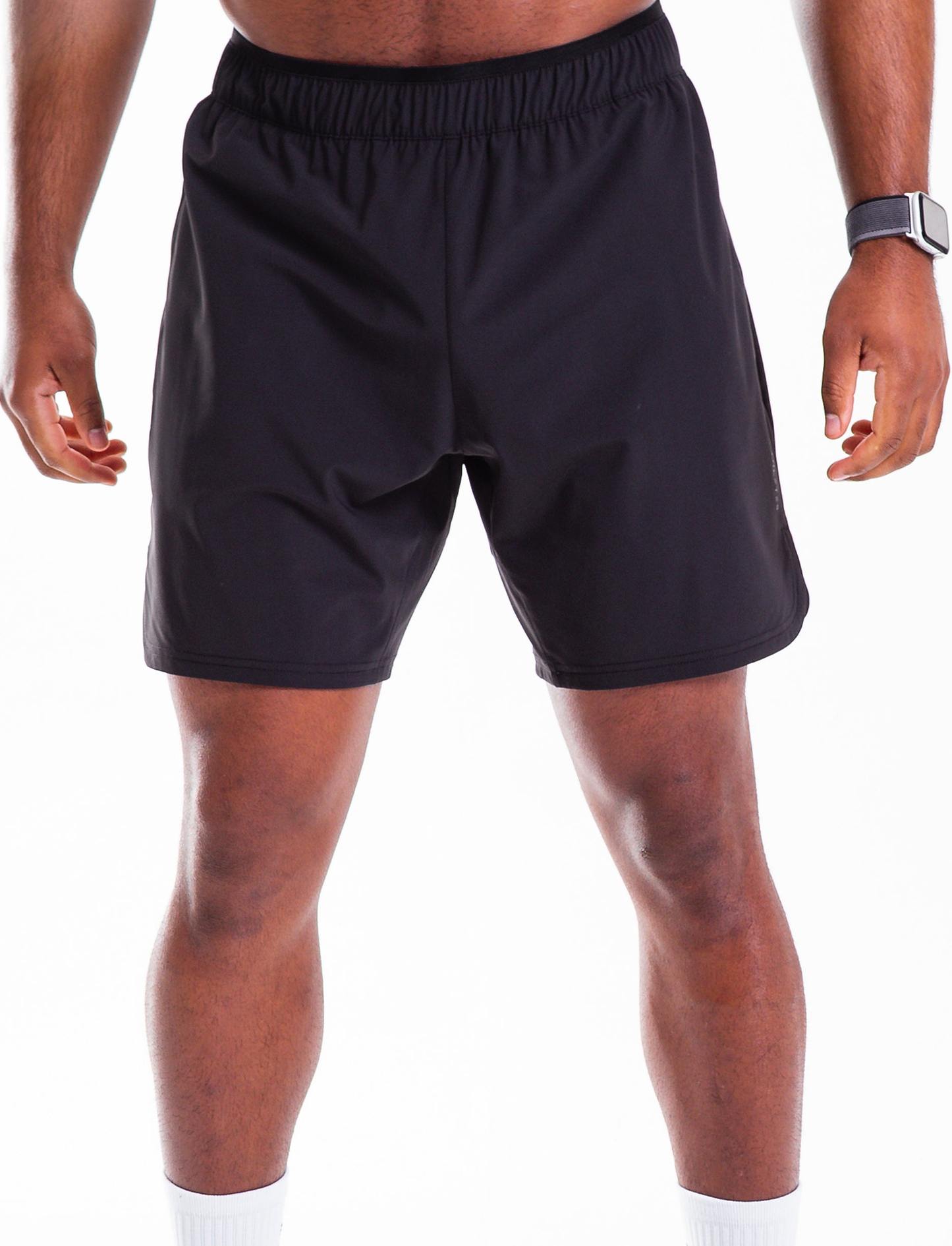 Built For Athletes Men's Training 2 in 1 Short - מכנסי אימון 2-ב-1 לגברים בצבע שחור