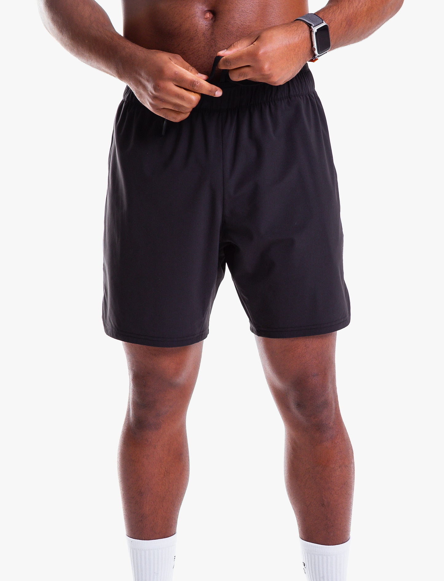 Built For Athletes Men's Training 2 in 1 Short - מכנסי אימון 2-ב-1 לגברים בצבע שחור