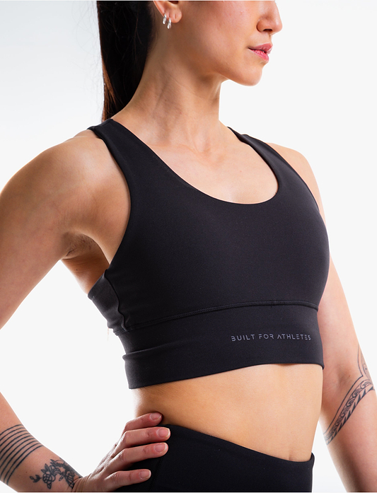 Built For Athletes Women's Training Sports Bra - גוזיית אימון לנשים בצבע שחור