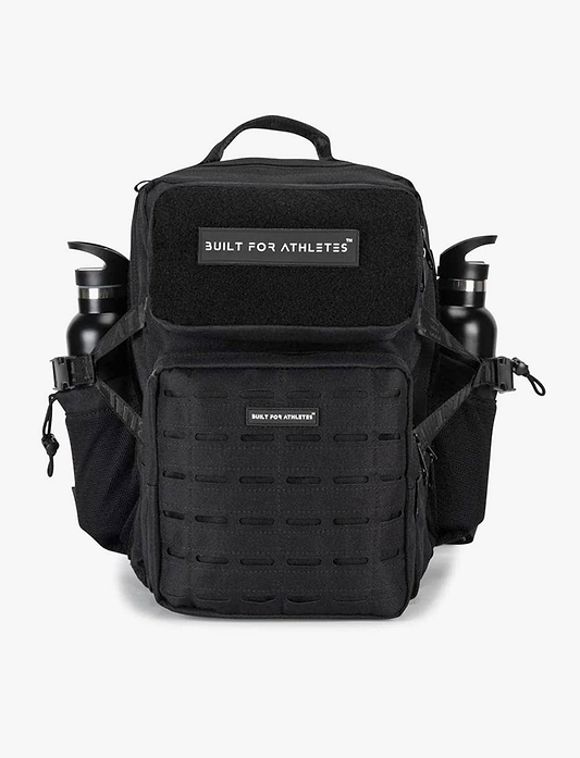 Built For Athletes Small Black Gym Backpack 25L - תיק גב שחור לחדר כושר 25 ליטר