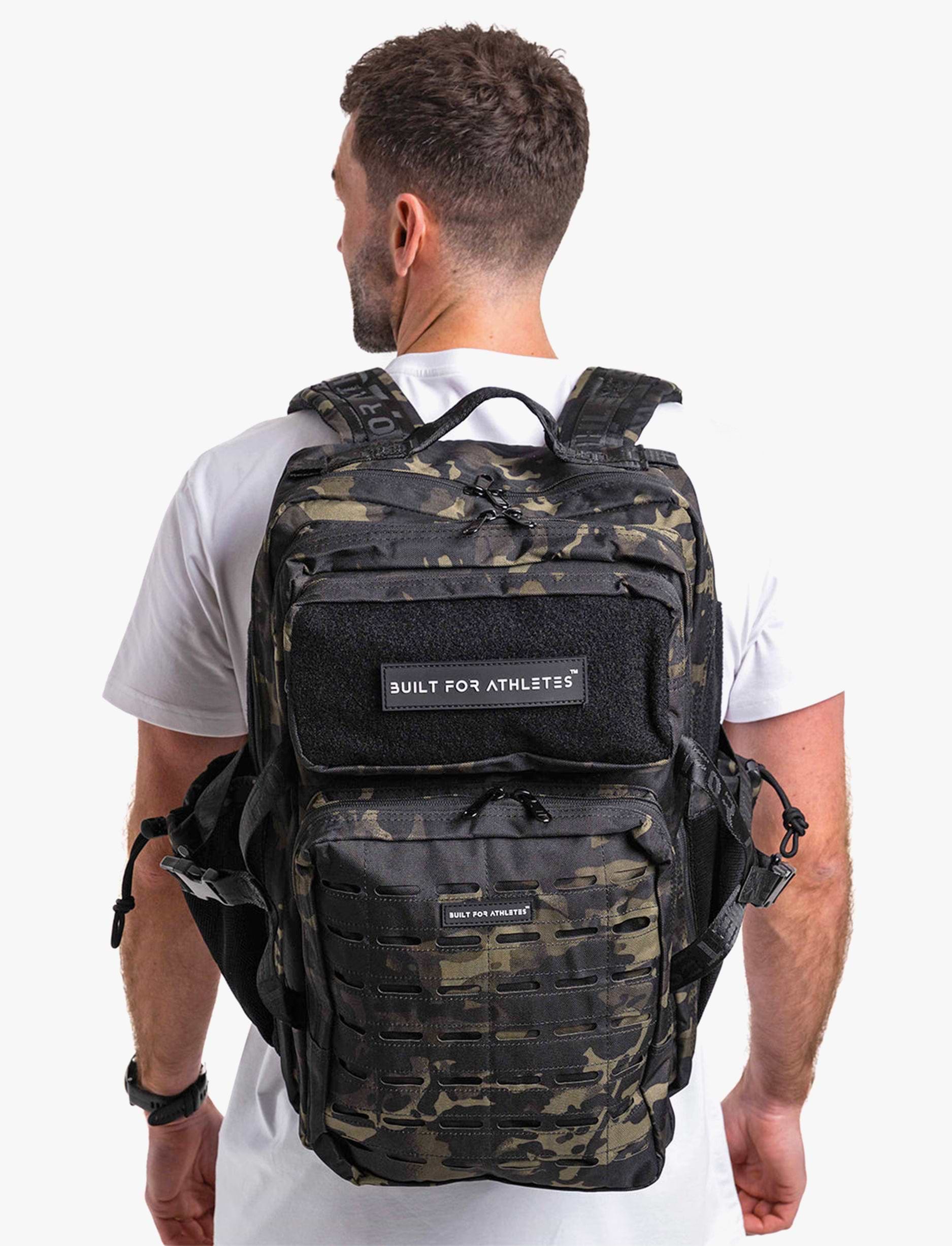 Built For Athletes Black Camo 45L Backpack - תיק גב שחור קמו 45 ליטר