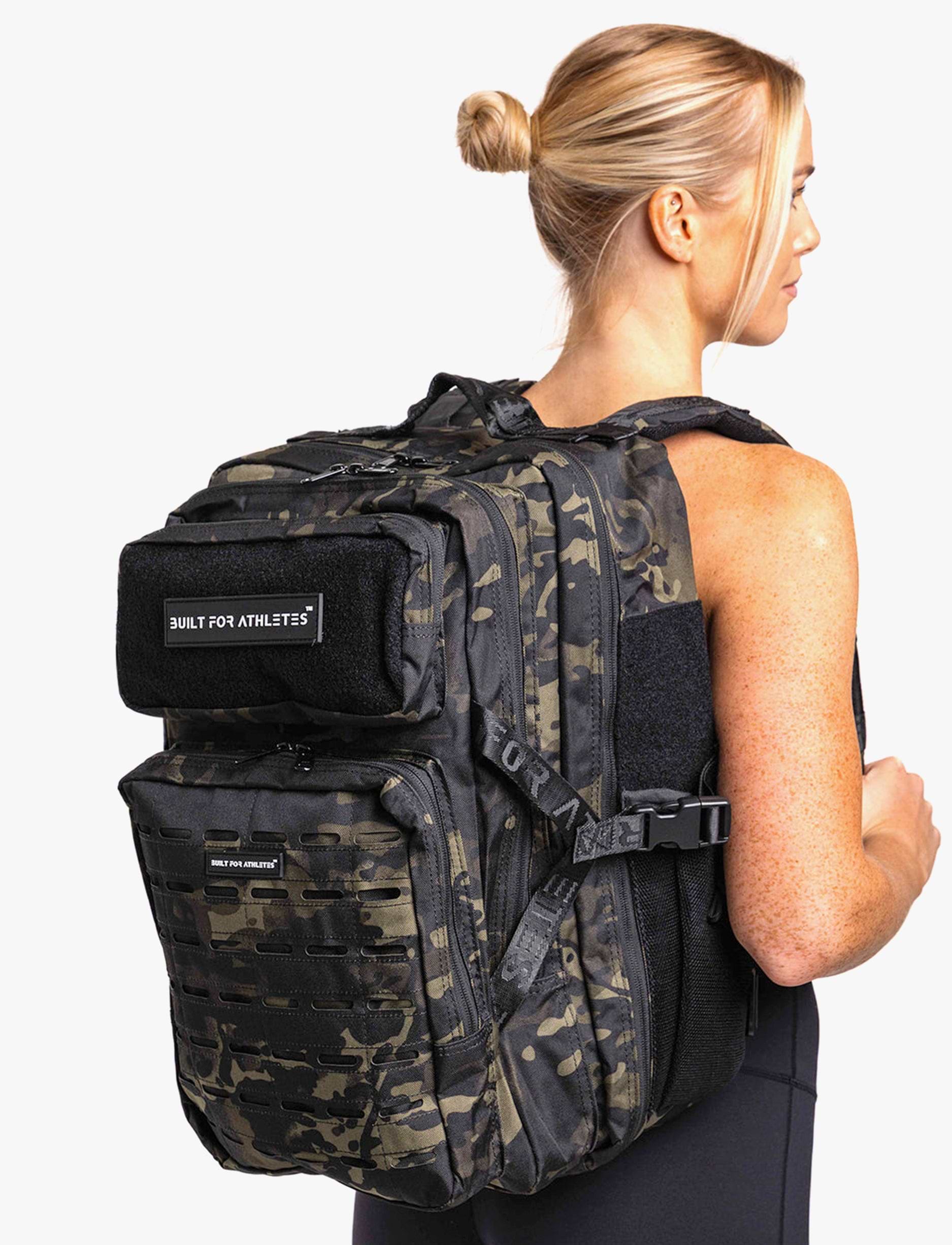 Built For Athletes Black Camo 45L Backpack - תיק גב שחור קמו 45 ליטר