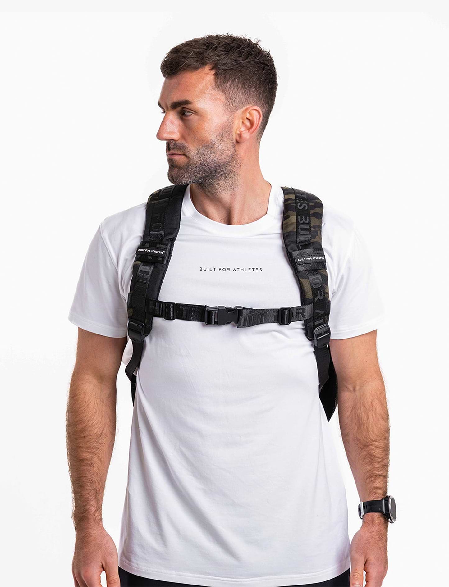 Built For Athletes Black Camo 45L Backpack - תיק גב שחור קמו 45 ליטר