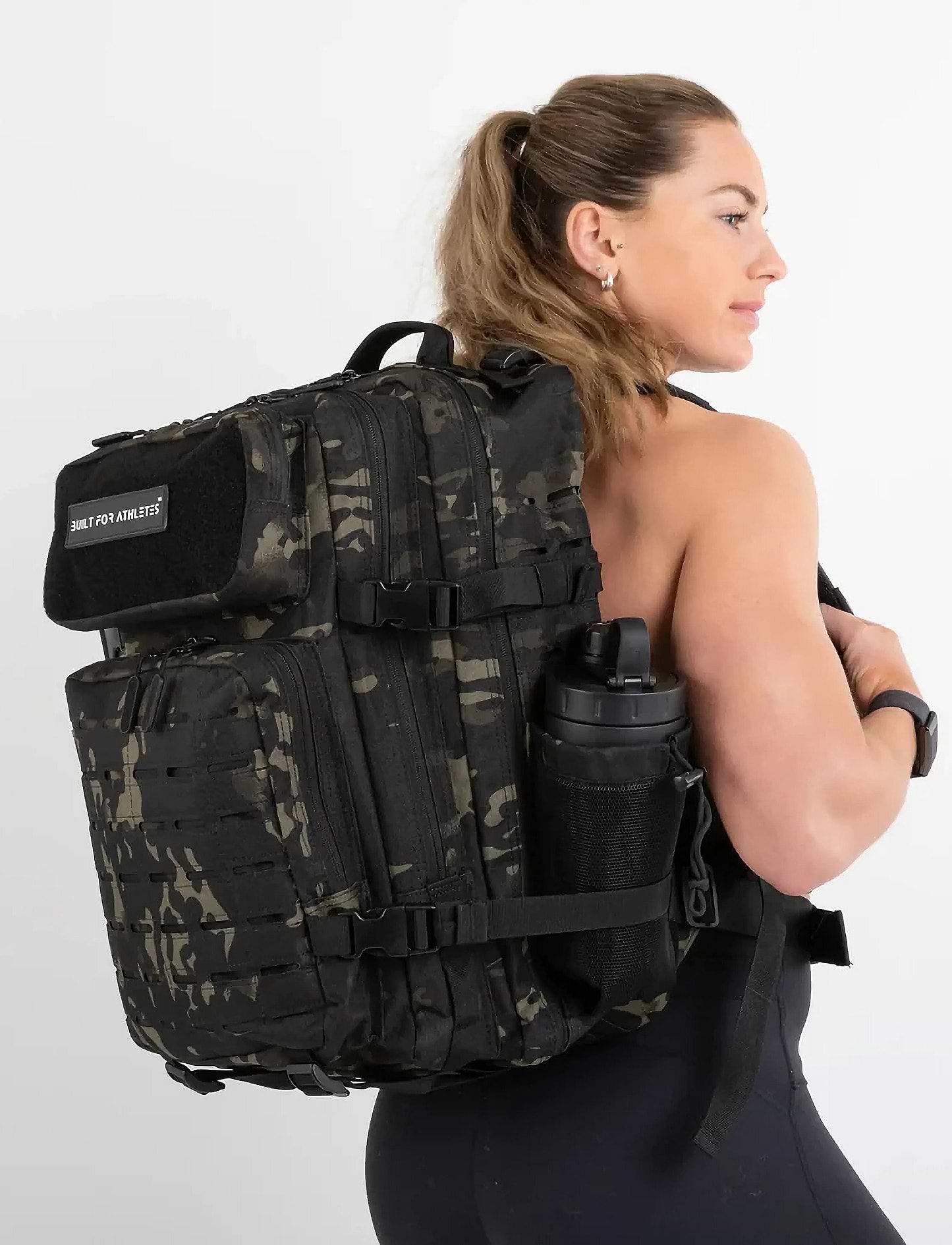 Built For Athletes Black Camo 45L Hero Backpack - תיק גב ספורט שחור קמו 45 ליטר