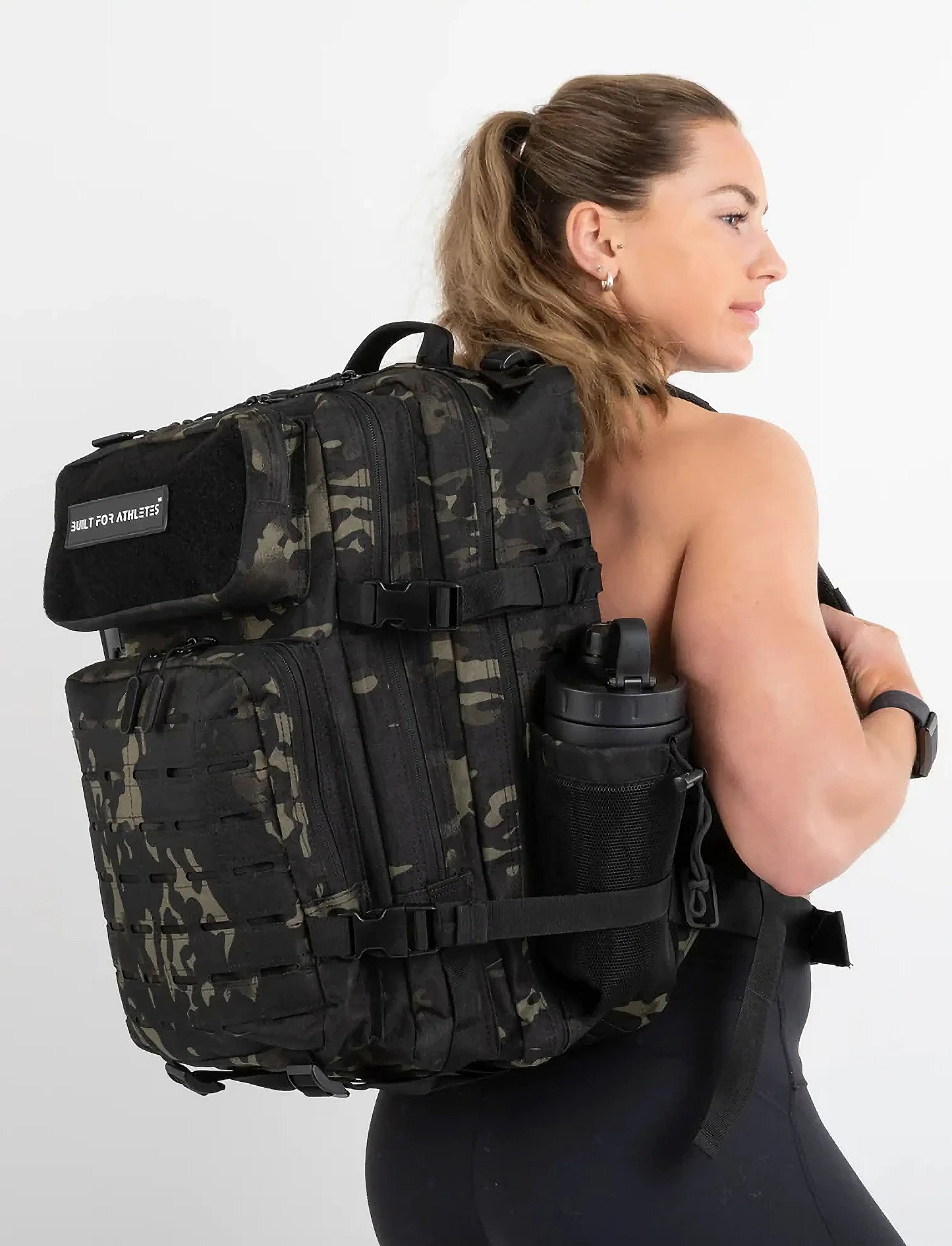 Built For Athletes Black Camo 45L Hero Backpack - תיק גב ספורט שחור קמו 45 ליטר