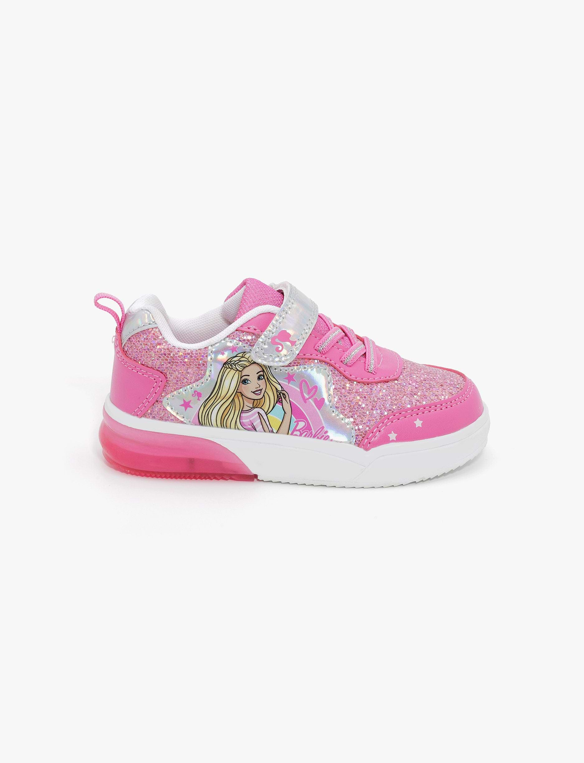 Candy Barbie Girl Sneakers - נעלי סניקרס לבנות קנדי ברבי בצבע ורוד/לבן