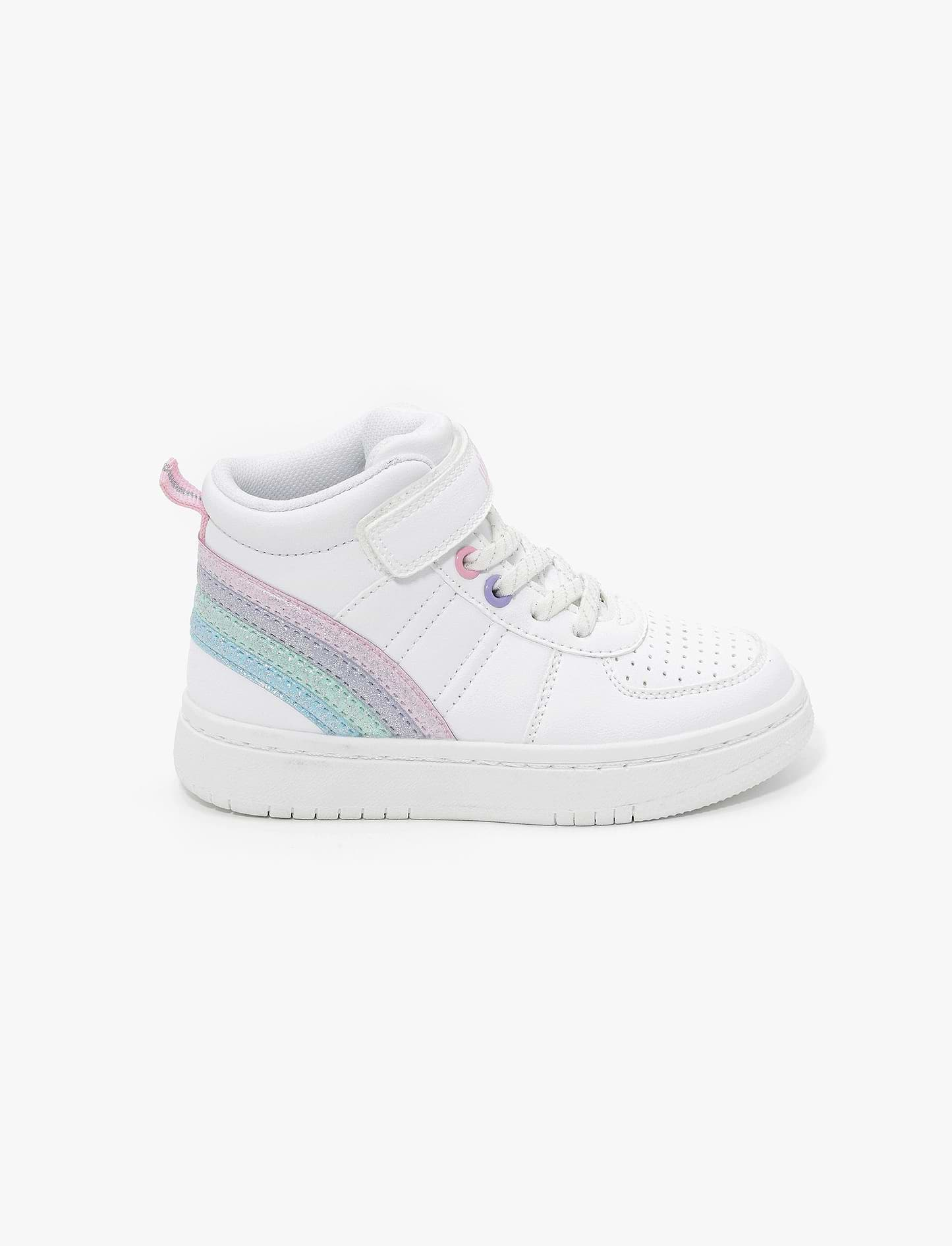 Candy Girls High Sneakers H5201 - נעלי סניקרס גבוהות קנדי לדגם לבנות קשת בענן