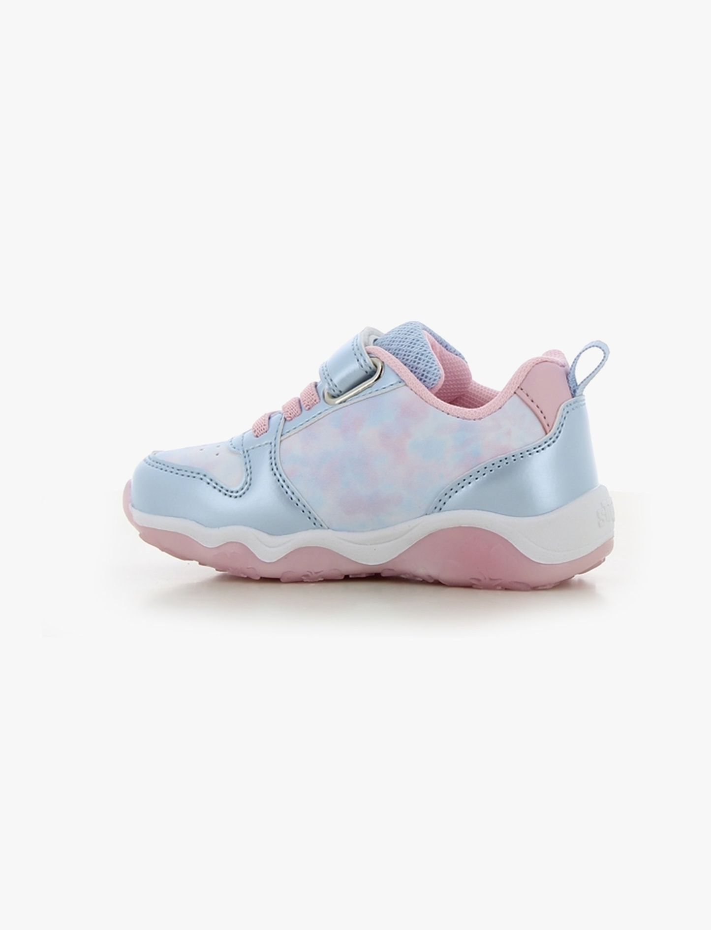 Candy - נעלי סניקרס קנדי סטיץ' עם אורות לבנות בצבע כחול בהיר/ורוד
