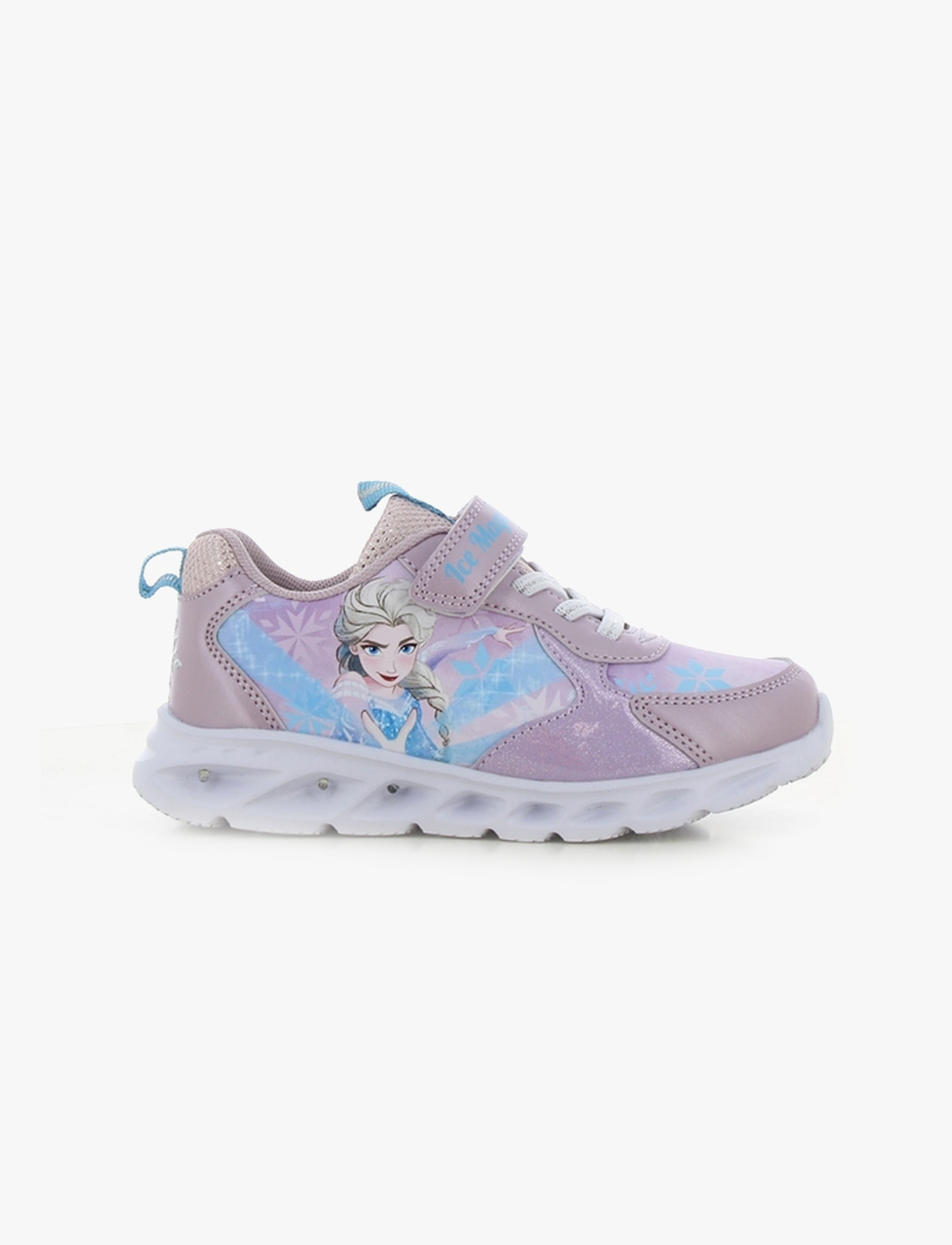 Candy Frozen - נעלי סניקרס קנדי מטאליות עם אורות פרוזן לבנות