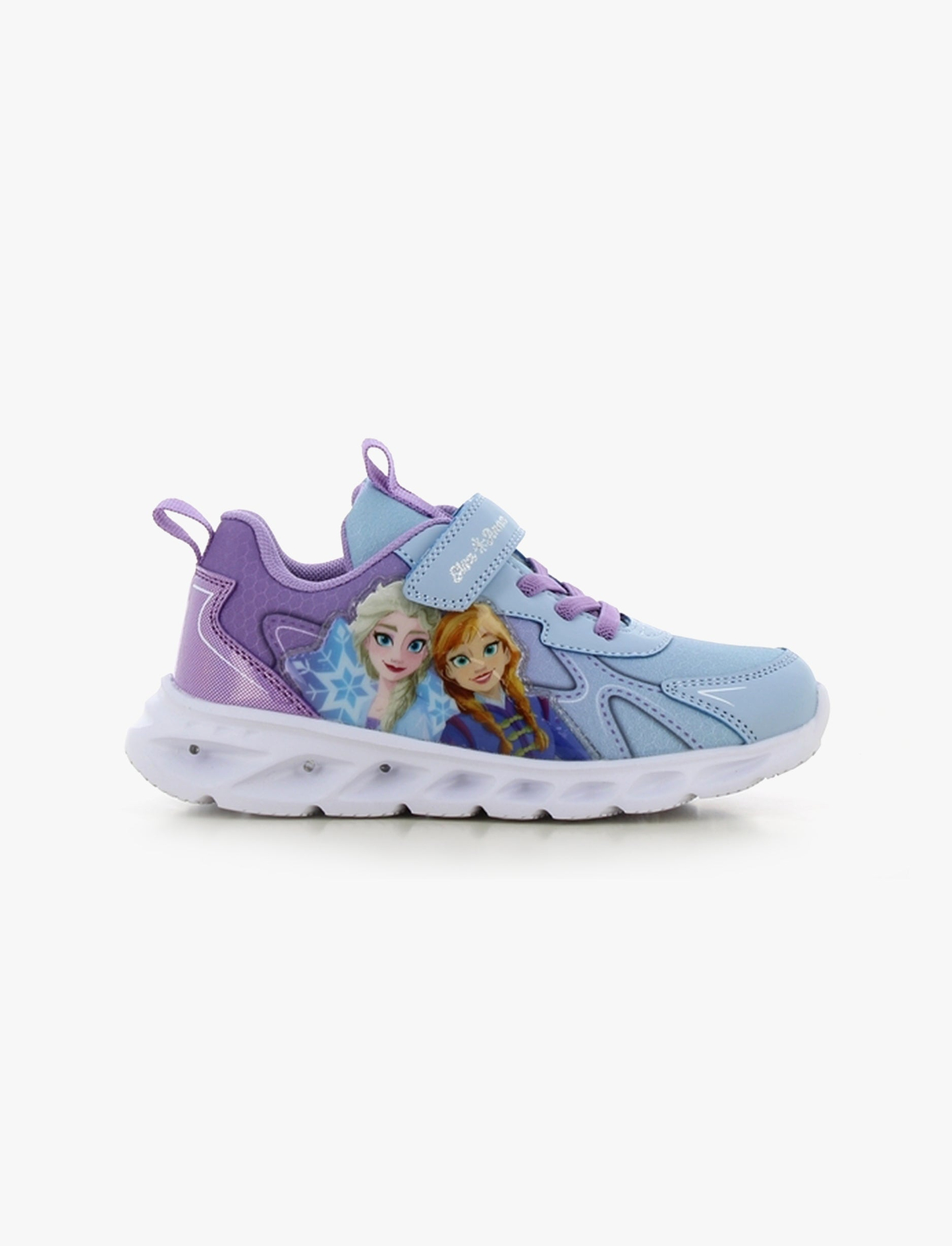 Candy Frozen - נעלי סניקרס קנדי עם אורות פרוזן לבנות בצבע כחול בהיר/לילך