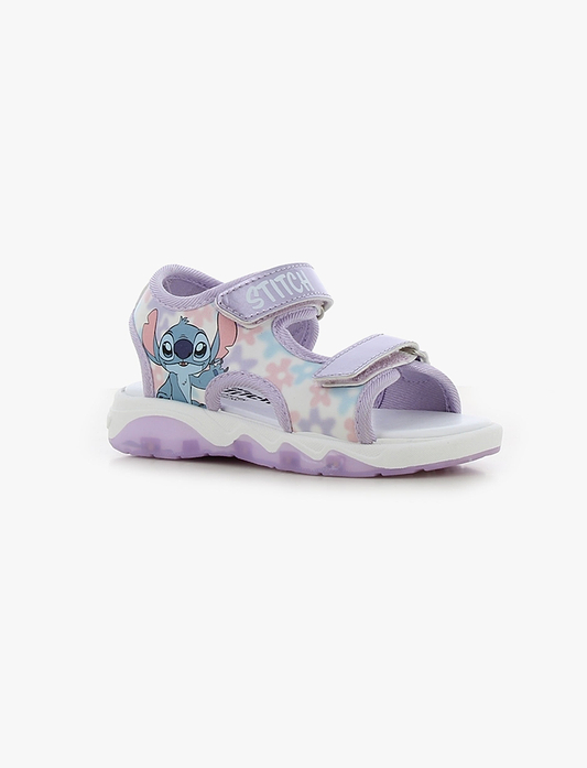 Candy - סנדלי קנדי סטיץ' עם אורות לבנות בצבע לילך/לבן/פרחוני