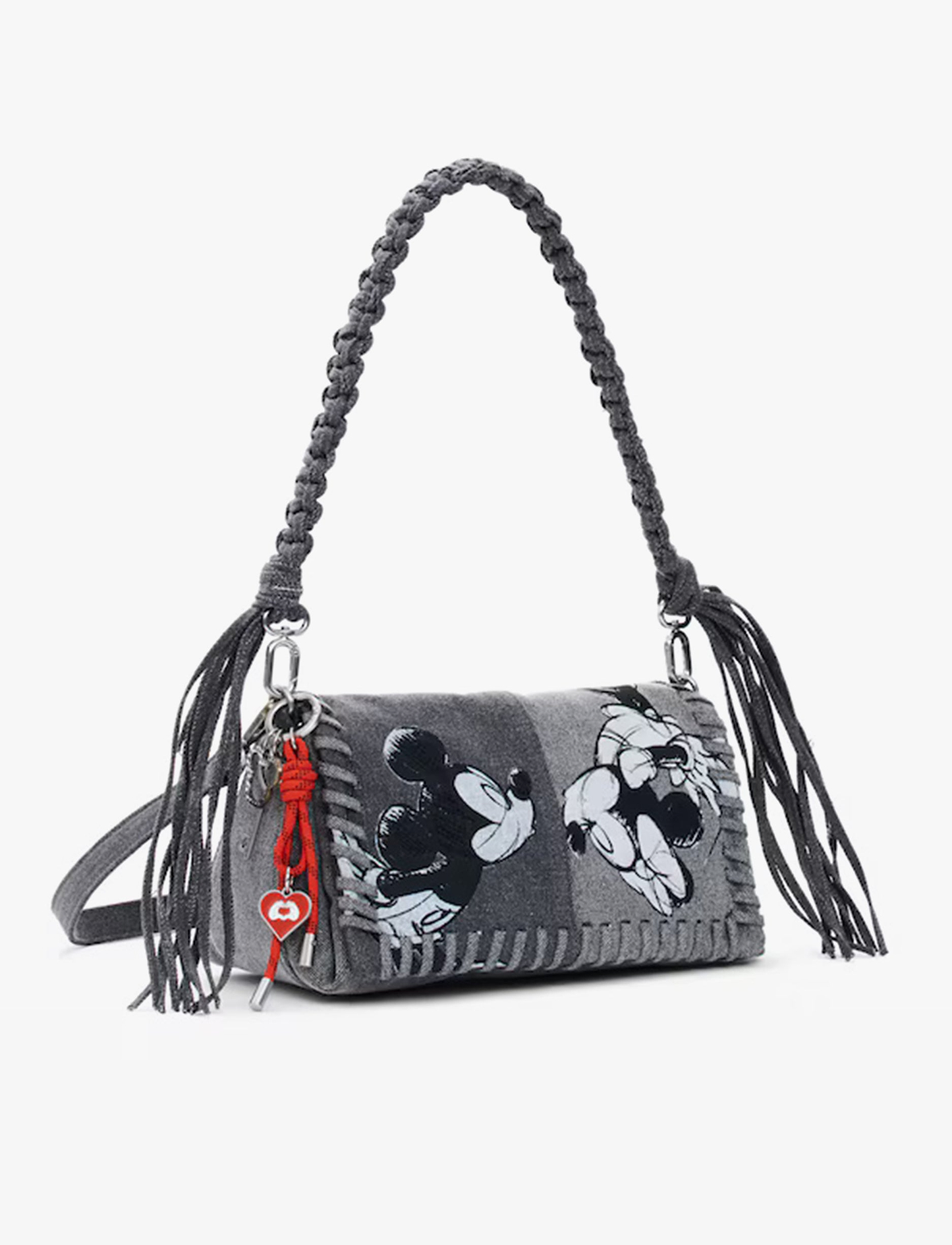 Desigual Mickey Kiss Naron - תיק צד דיזגוואל שחור לנשים