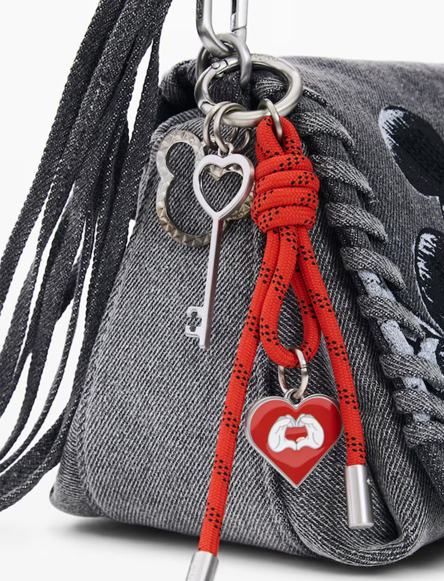 Desigual Mickey Kiss Naron - תיק צד דיזגוואל שחור לנשים