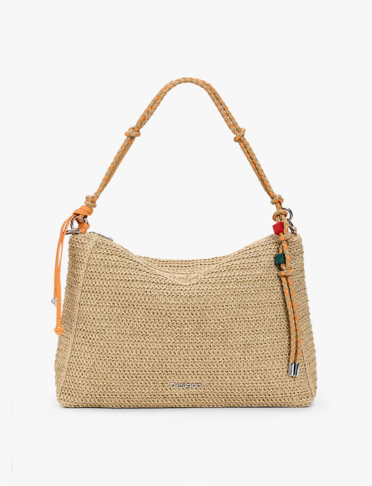 Desigual Raffia Leiria Shoulder Bag 26SAXO04 - תיק צד דיזיגוואל לנשים
