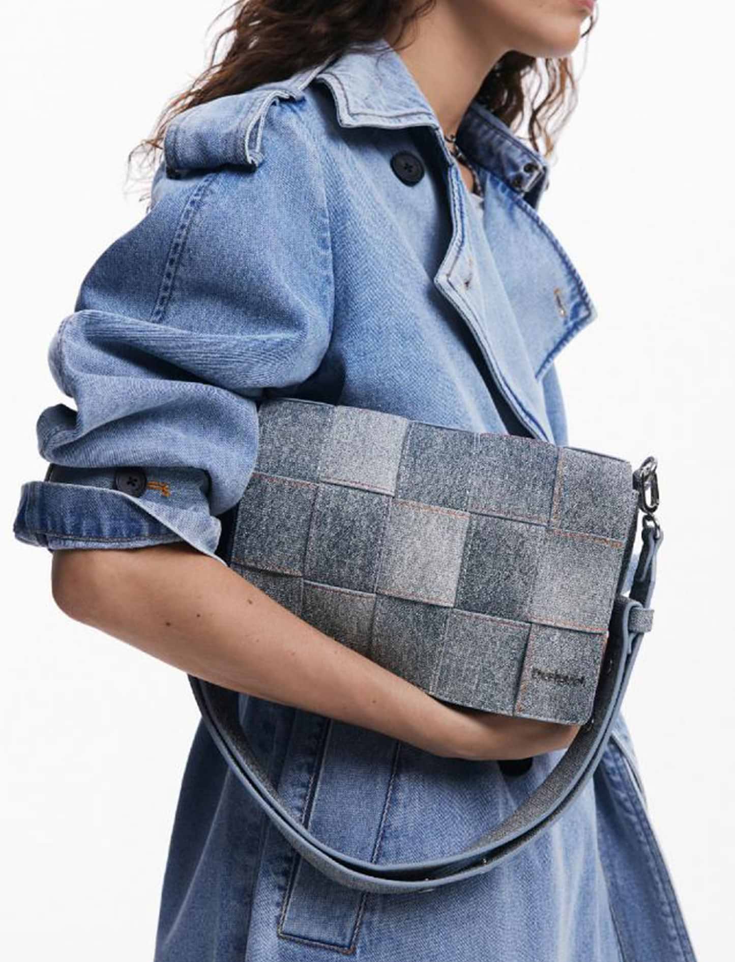 Desigual Bag Yoko PU Denim Dortmund Flap 25SAXP47 - תיק צד דיזיגוואל לנשים