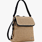 Desigual Half Logo Raffia Hampton Backpack - תיק גב דיזיגואל לנשים בצבע טבעי