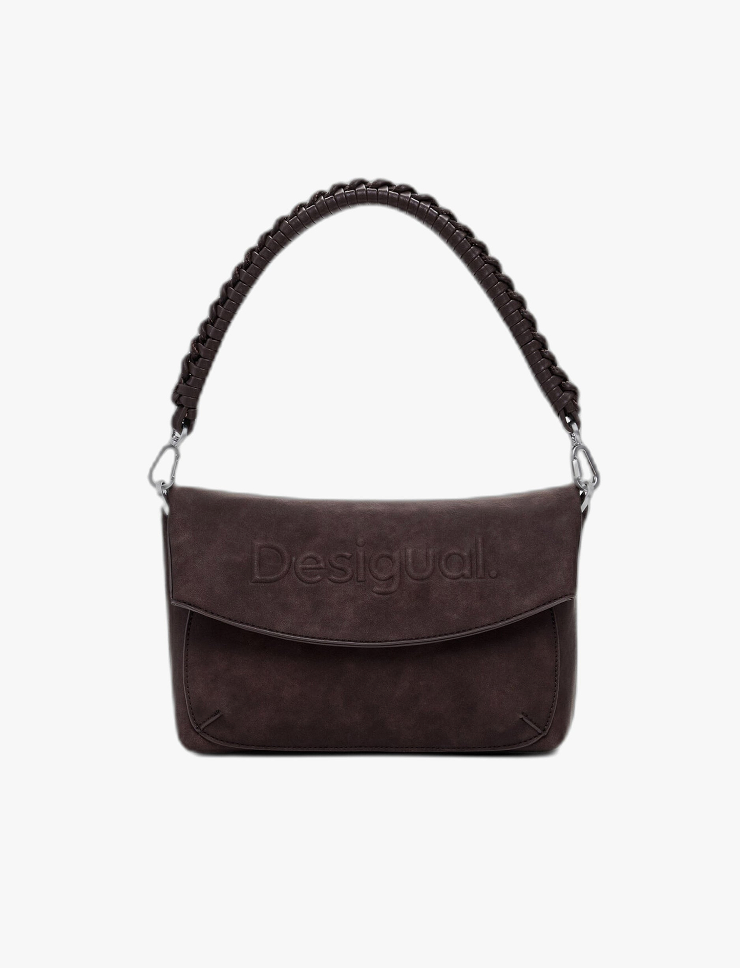 Desigual Bag Half Logo Trokel Choco - תיק צד דיזיגוואל לנשים