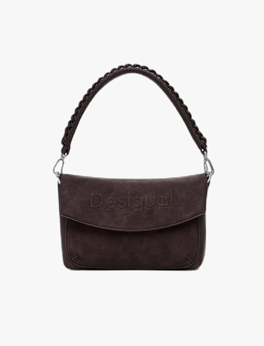 Desigual Bag Half Logo Trokel Choco - תיק צד דיזיגוואל לנשים